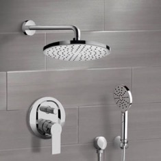 Rain Shower System with Handheld, Rain Shower Head, Shower Faucet Set